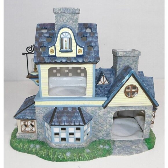 PARTYLITE Olde World Village porcelain house fits 2 candles vintage 10 x 6.5 x 9 - Picture 2 of 6